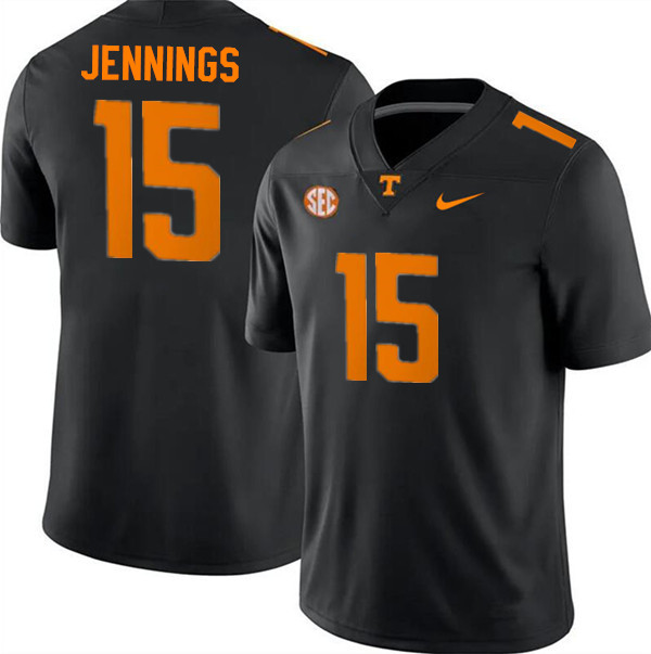 Tennessee Volunteers #15 Jauan Jennings College Football Jerseys Stitched Sale-Black